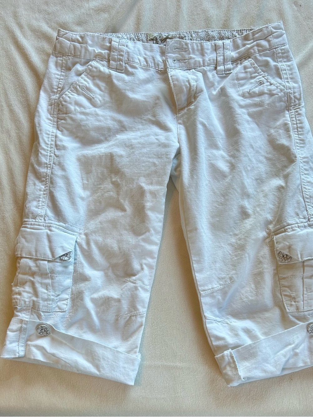 BKE White Women's Bermuda Shorts